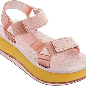 Melissa Papete Sandals - Pink & Yellow Sz 5